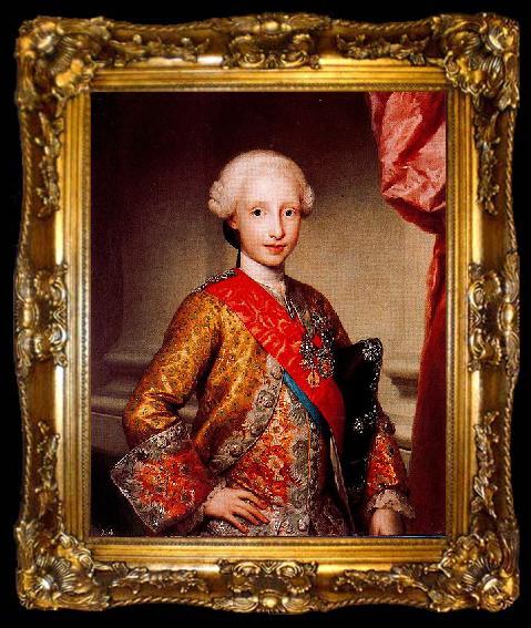 framed  Anton Raphael Mengs Portrait of Infante Antonio Pascual of Spain, ta009-2